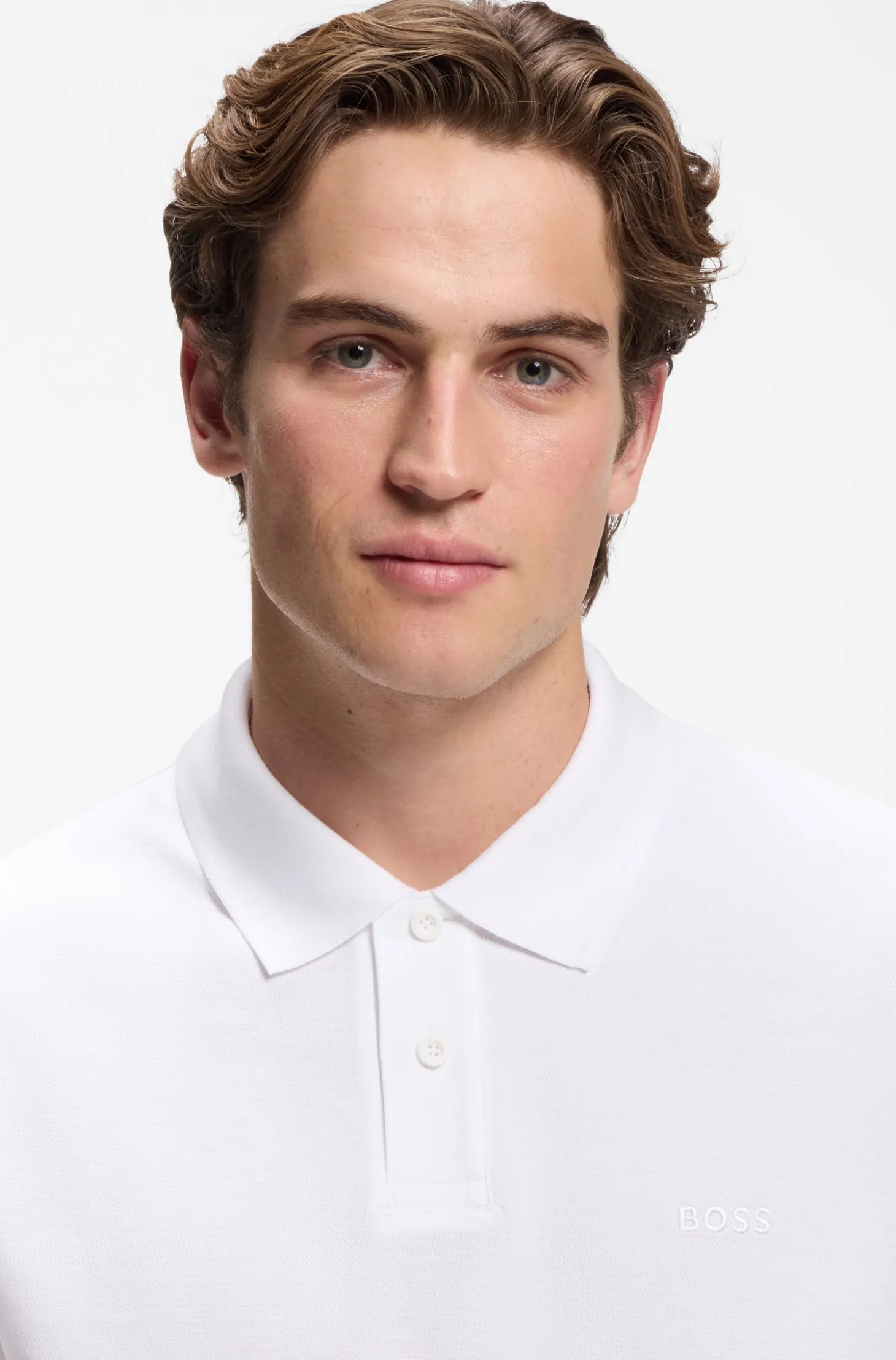 Regular-Fit Poloshirt aus wabenstrukturiertem Baumwoll-Piqué