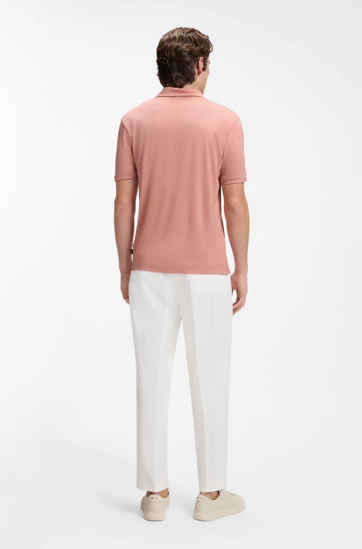 Regular-Fit Poloshirt aus Woll-Mix