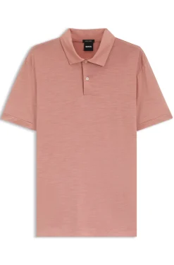 Regular-Fit Poloshirt aus Woll-Mix