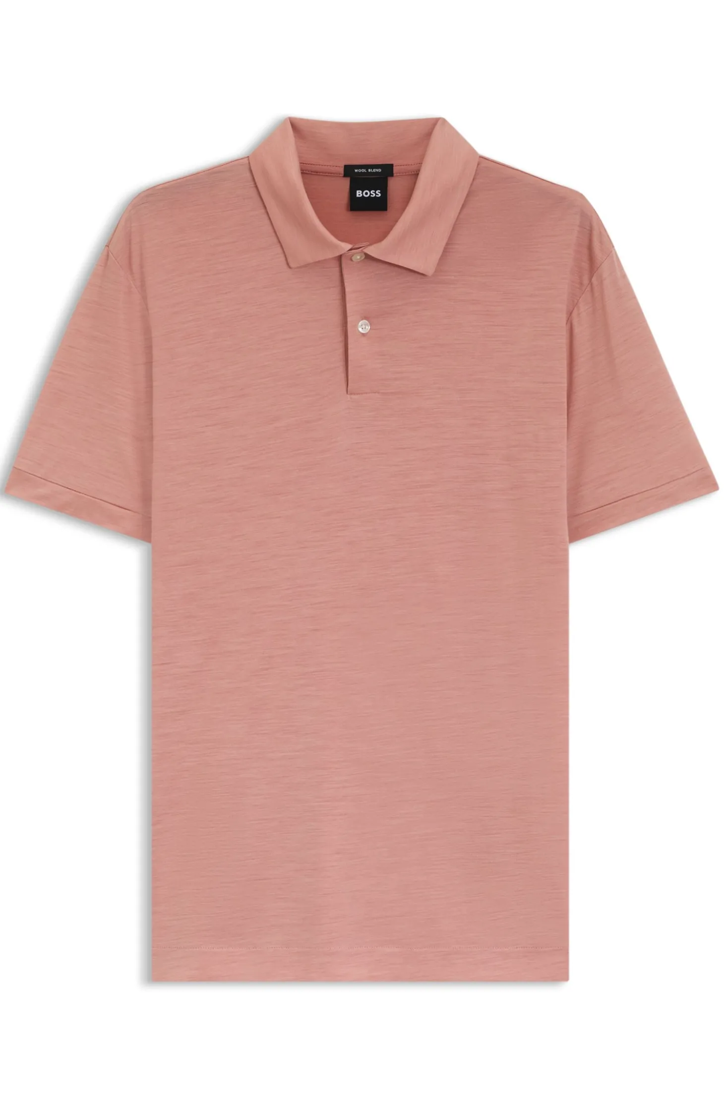 Regular-Fit Poloshirt aus Woll-Mix