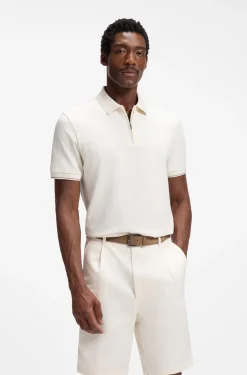 Regular-Fit Poloshirt mit Zip