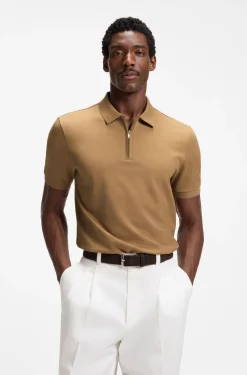 Regular-Fit Poloshirt mit Zip