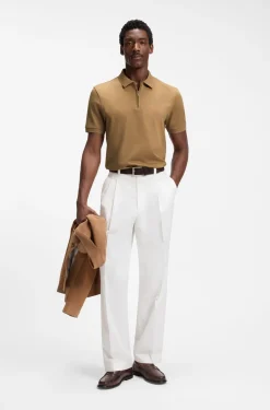 Regular-Fit Poloshirt mit Zip