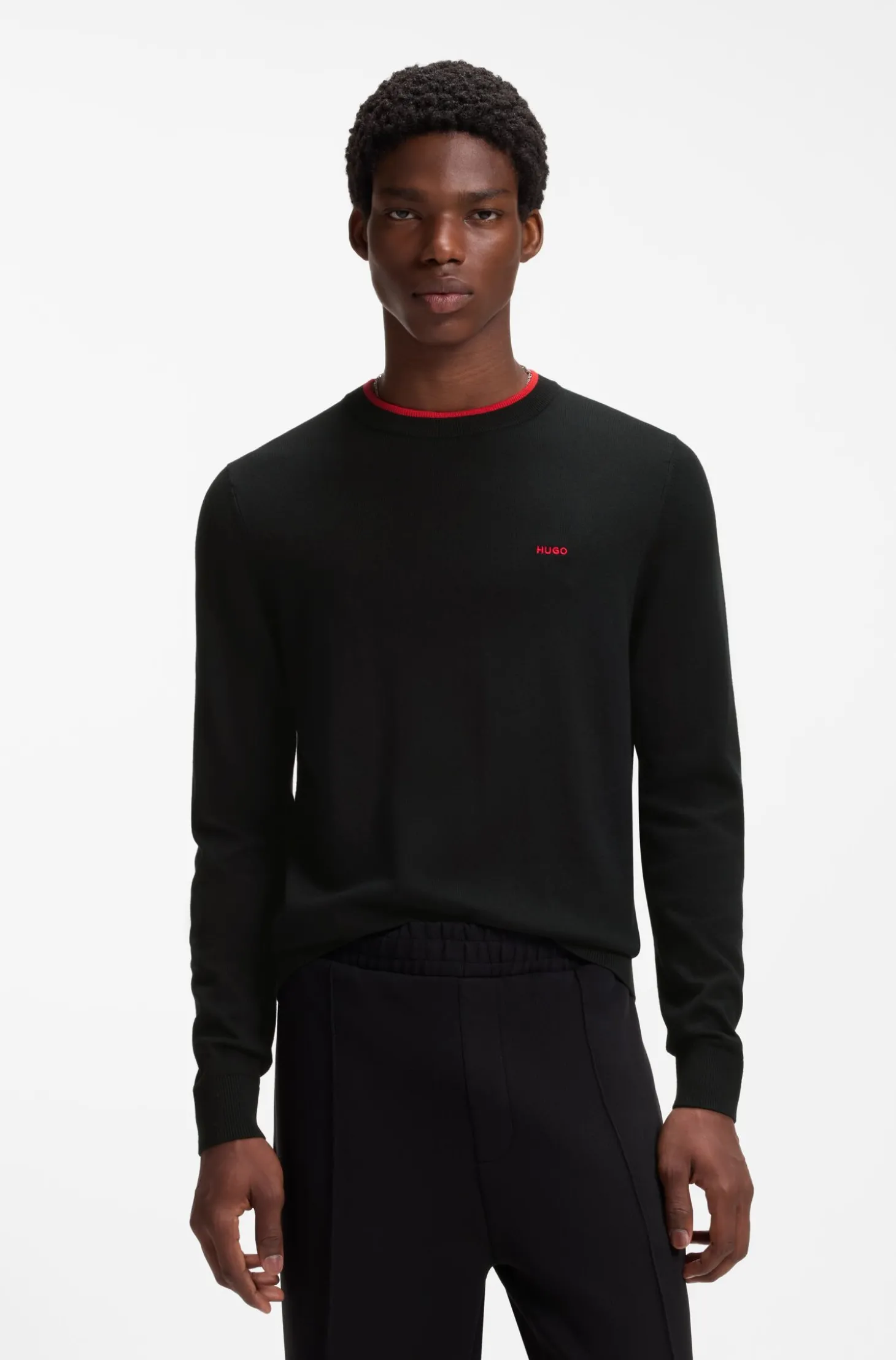 Regular-Fit Pullover aus Baumwoll-Mix