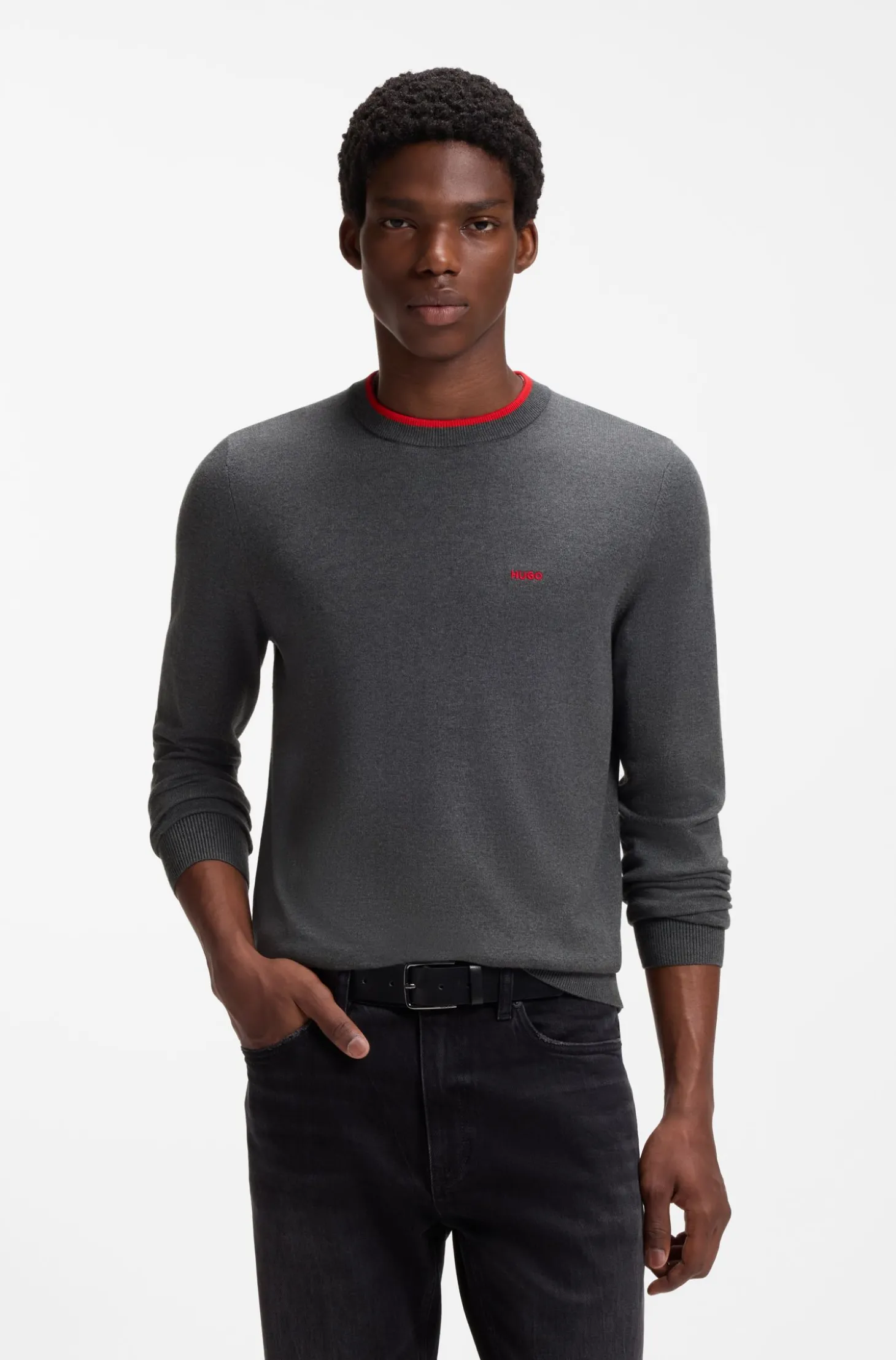 Regular-Fit Pullover aus Baumwoll-Mix