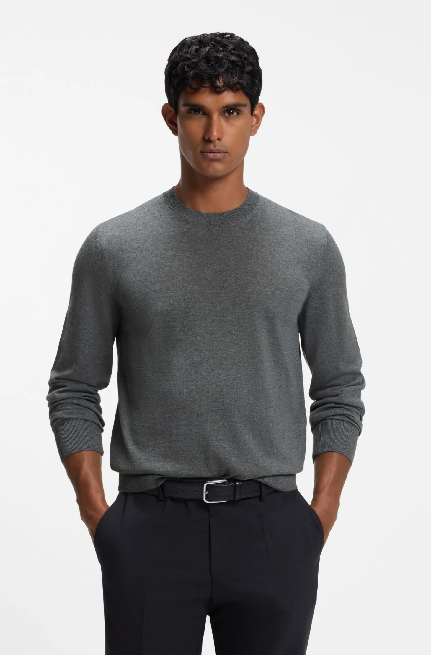 Regular-Fit Pullover aus Merinowolle