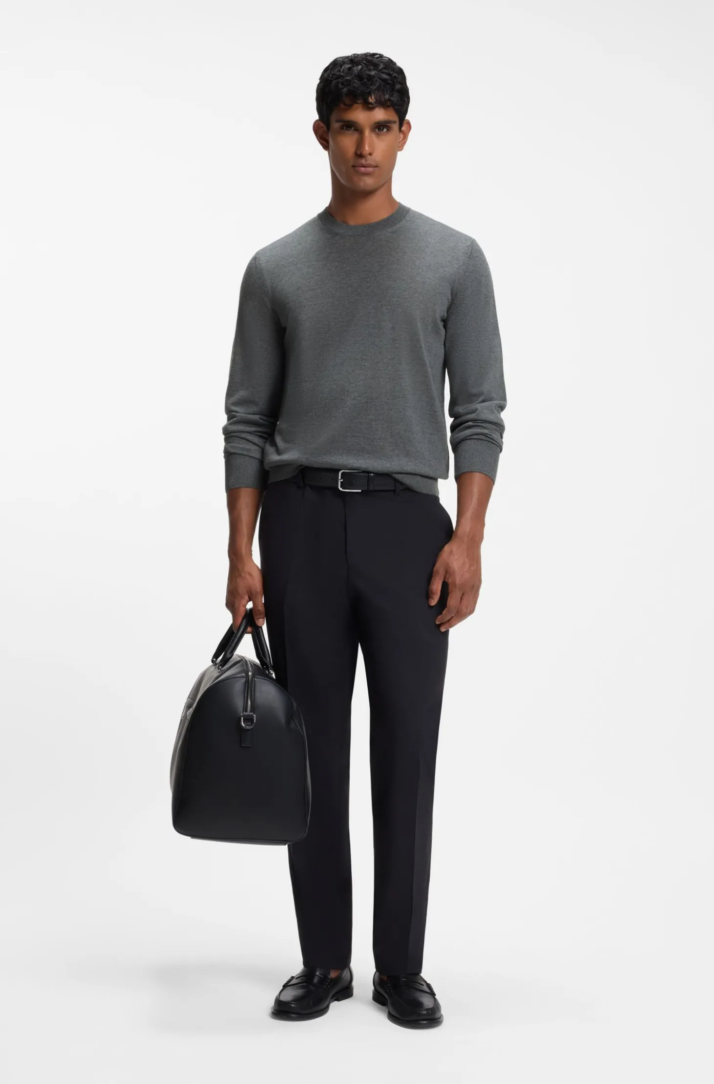 Regular-Fit Pullover aus Merinowolle
