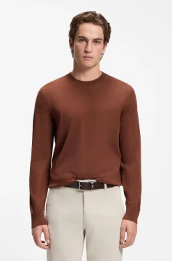 Regular-Fit Pullover aus Merinowolle
