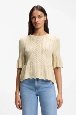 Regular-Fit Pullover mit offener Strickstruktur