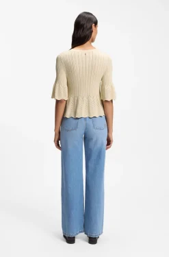 Regular-Fit Pullover mit offener Strickstruktur