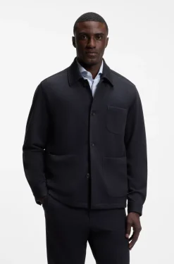 Regular-Fit Sakko aus Stretch-Jersey