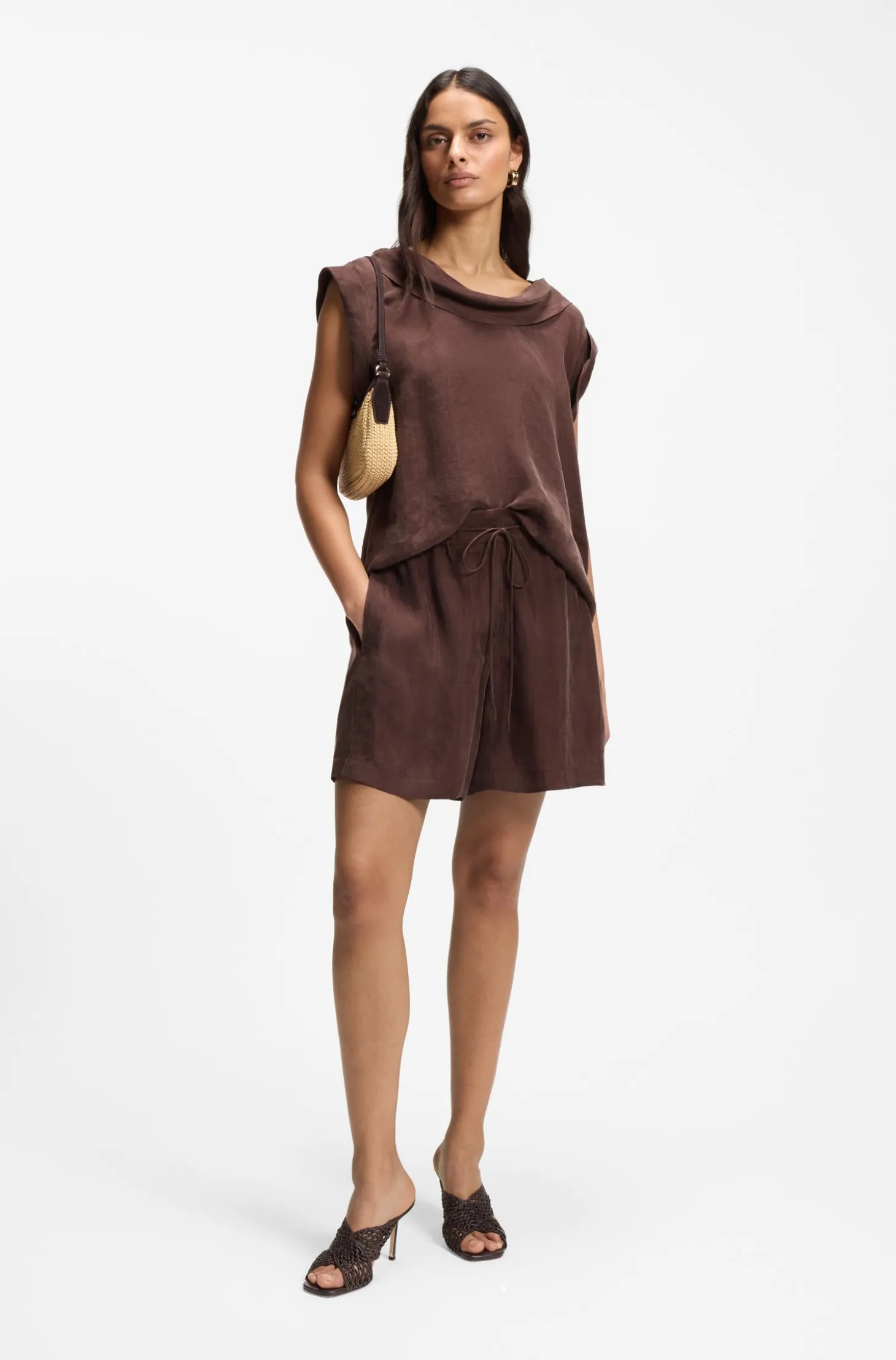 Regular-Fit Shorts aus Canvas mit Tunnelzugbund