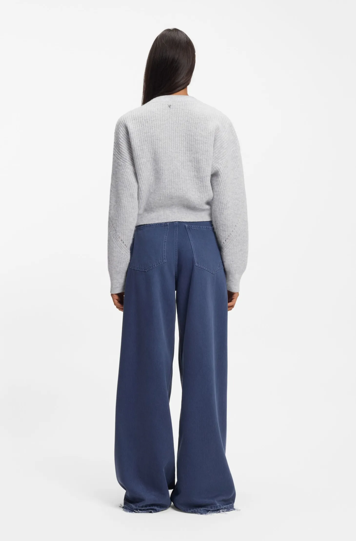 Regular-Fit Strickjacke mit Lochmuster