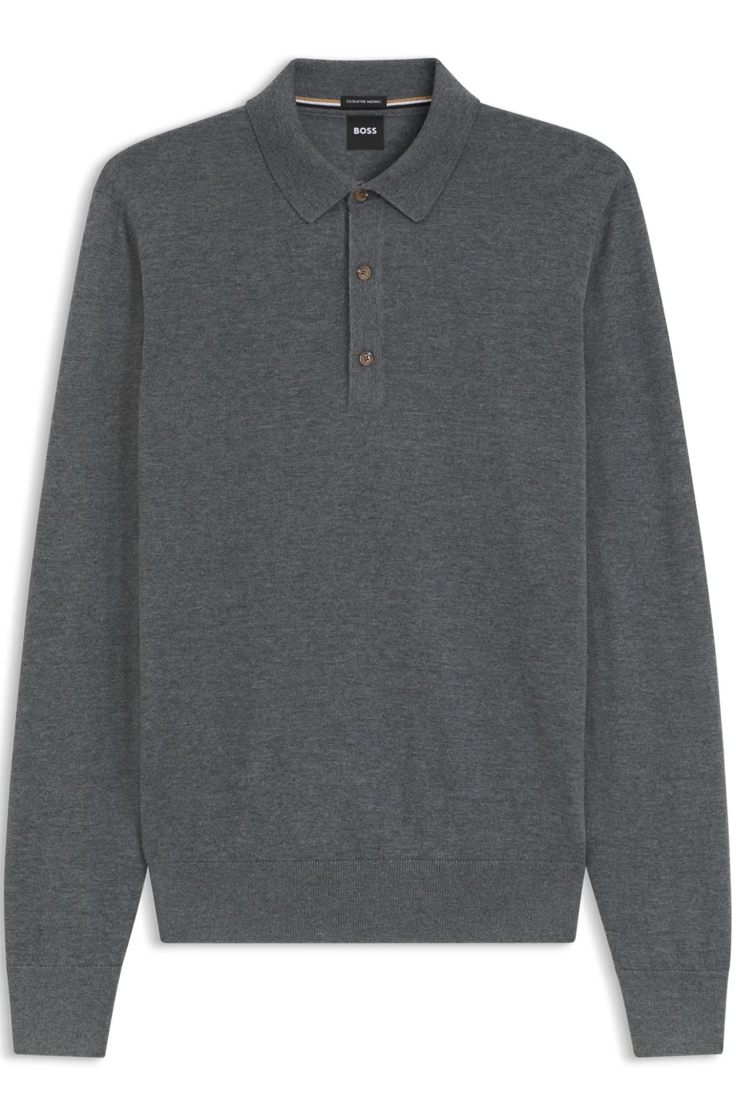 Regular-Fit Strick-Poloshirt aus Merino
