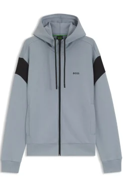 Regular-Fit Sweatshirt aus Spacer-Piqué mit Reißverschluss