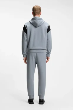 Regular-Fit Sweatshirt aus Spacer-Piqué mit Reißverschluss