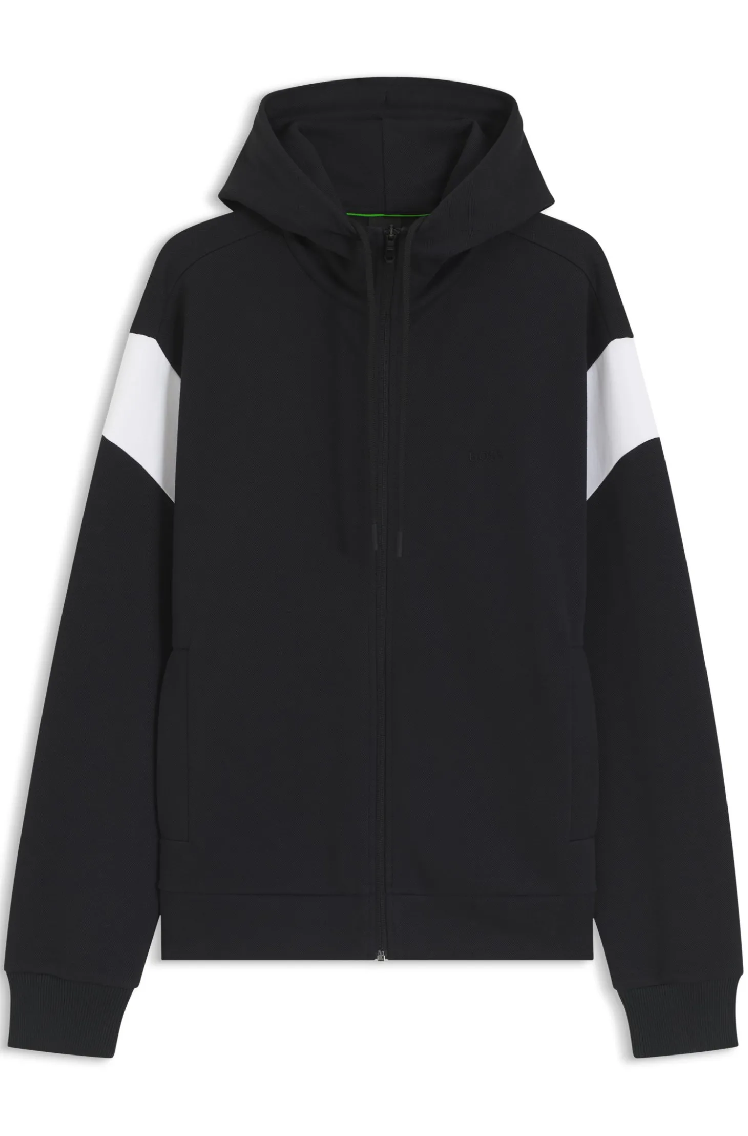 Regular-Fit Sweatshirt aus Spacer-Piqué mit Reißverschluss