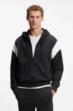 Regular-Fit Sweatshirt aus Spacer-Piqué mit Reißverschluss