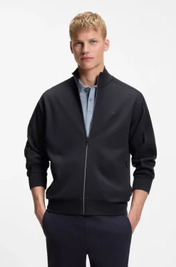 Regular-Fit Sweatshirt mit tonalem Jacquard-Tape