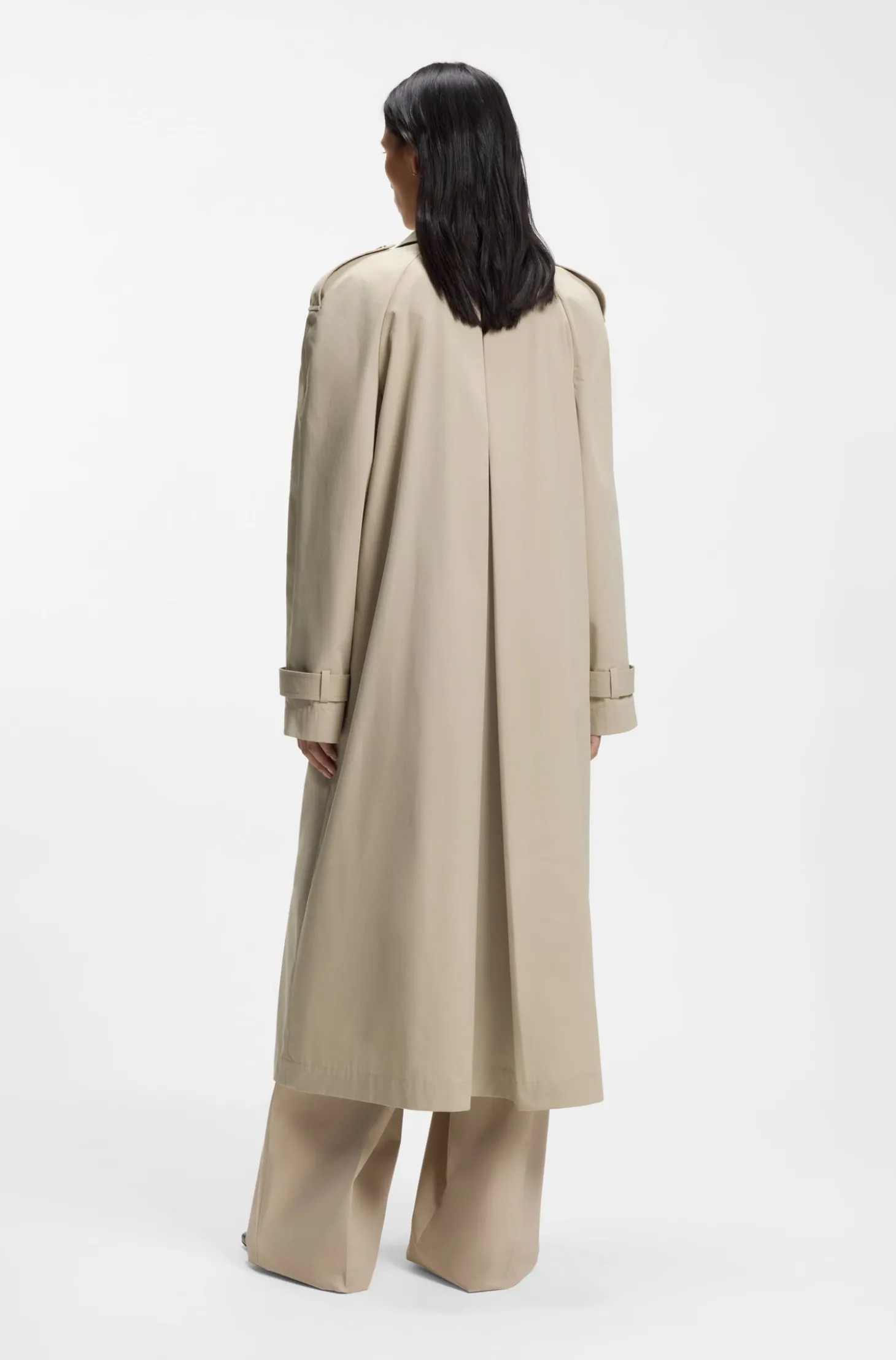 Regular-Fit Trenchcoat aus Stretch-Baumwolle