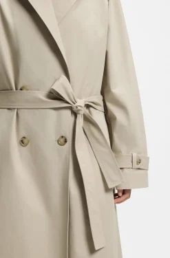 Regular-Fit Trenchcoat aus Stretch-Baumwolle