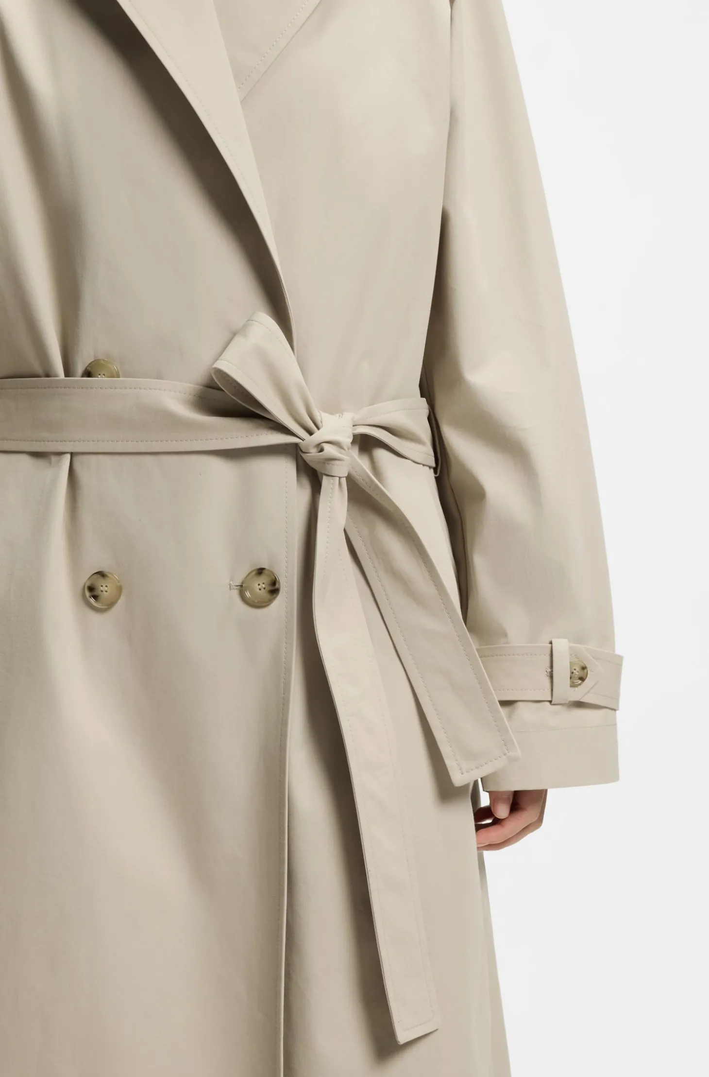 Regular-Fit Trenchcoat aus Stretch-Baumwolle