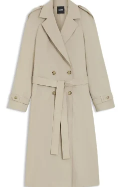 Regular-Fit Trenchcoat aus Stretch-Baumwolle