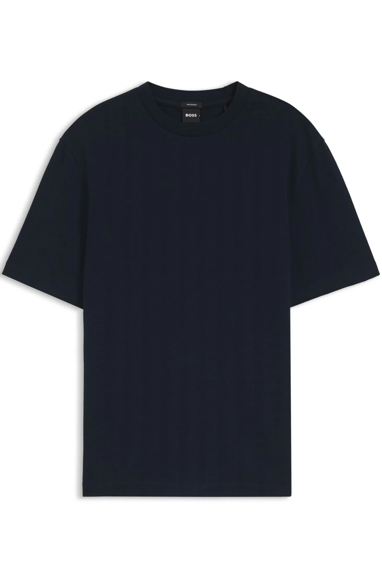 Regular-Fit T-Shirt aus Baumwolle mit erhabener Jacquard-Struktur