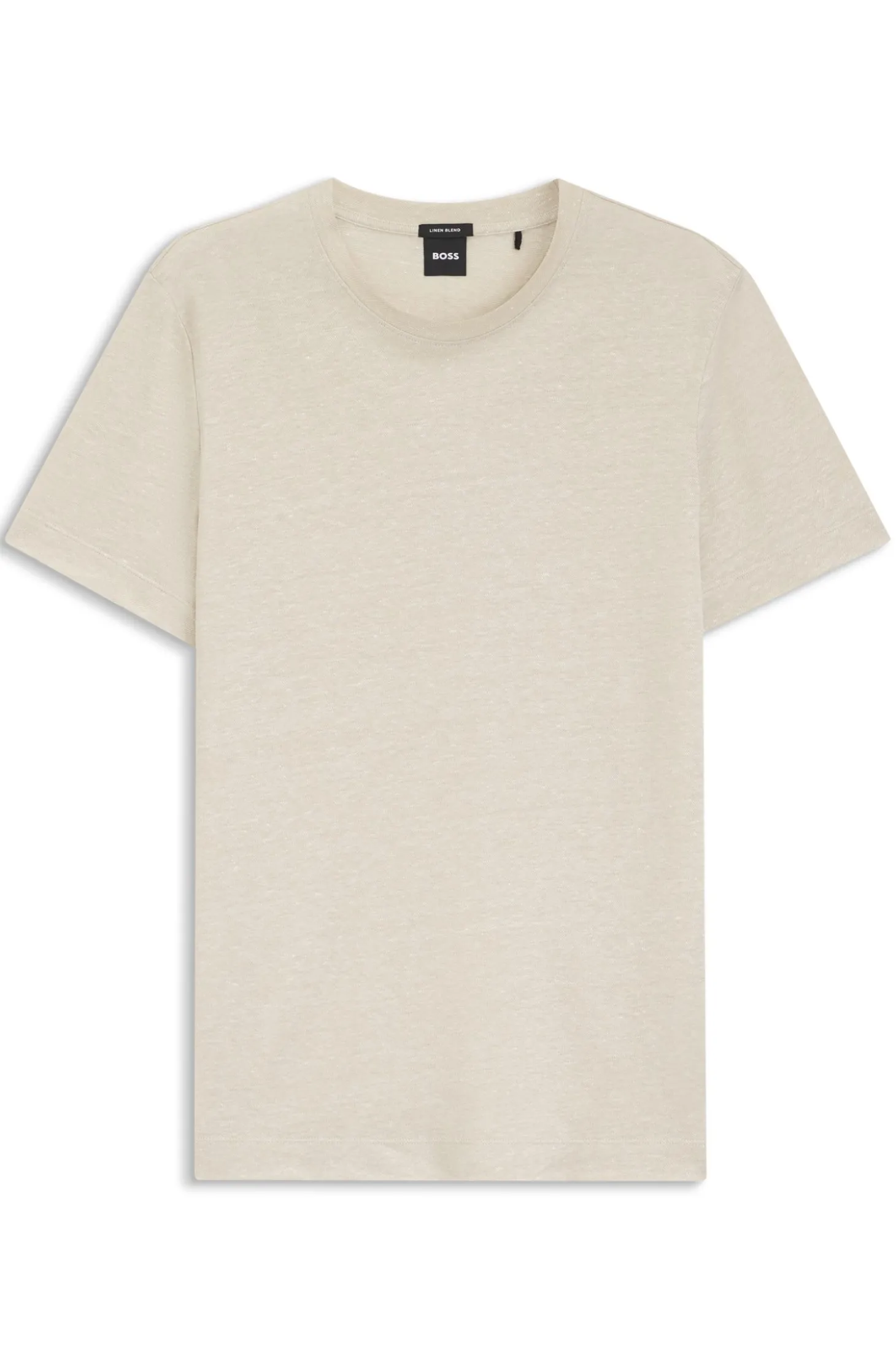 Regular-Fit T-Shirt aus Baumwolle und Leinen