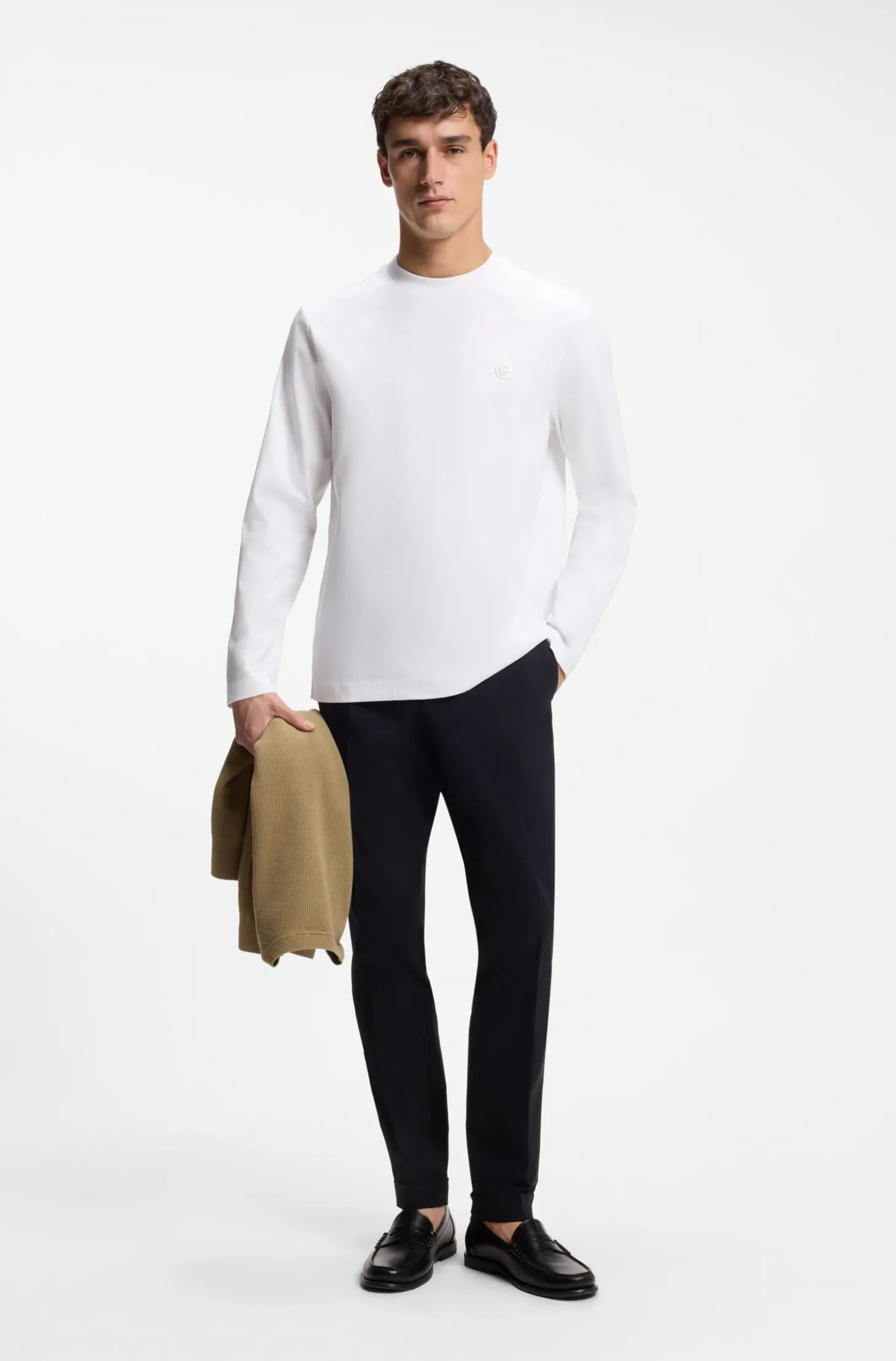 Regular-Fit T-Shirt aus Baumwolle mit dezentem Logo-Detail