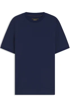 Regular-Fit T-Shirt aus Baumwoll-Jacquard mit Seide