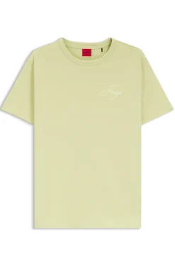 Regular-Fit T-Shirt aus Baumwoll-Jersey mit gesticktem Script-Logo