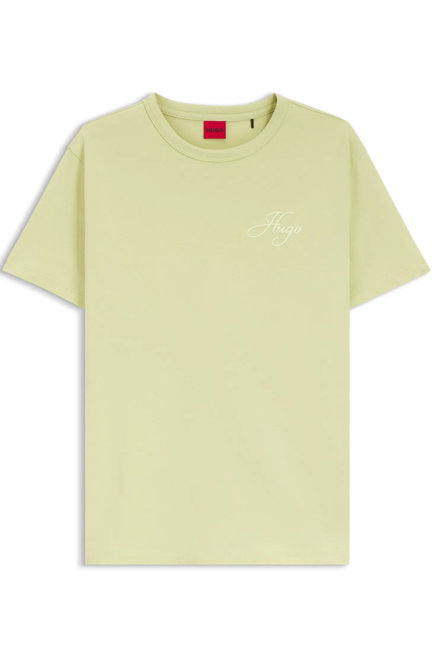 Regular-Fit T-Shirt aus Baumwoll-Jersey mit gesticktem Script-Logo
