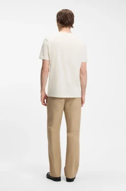 Regular-Fit T-Shirt aus Baumwolle mit Jeansknopf-Print