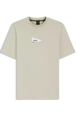 Regular-Fit T-Shirt aus Stretch-Baumwolle mit Foto-Print