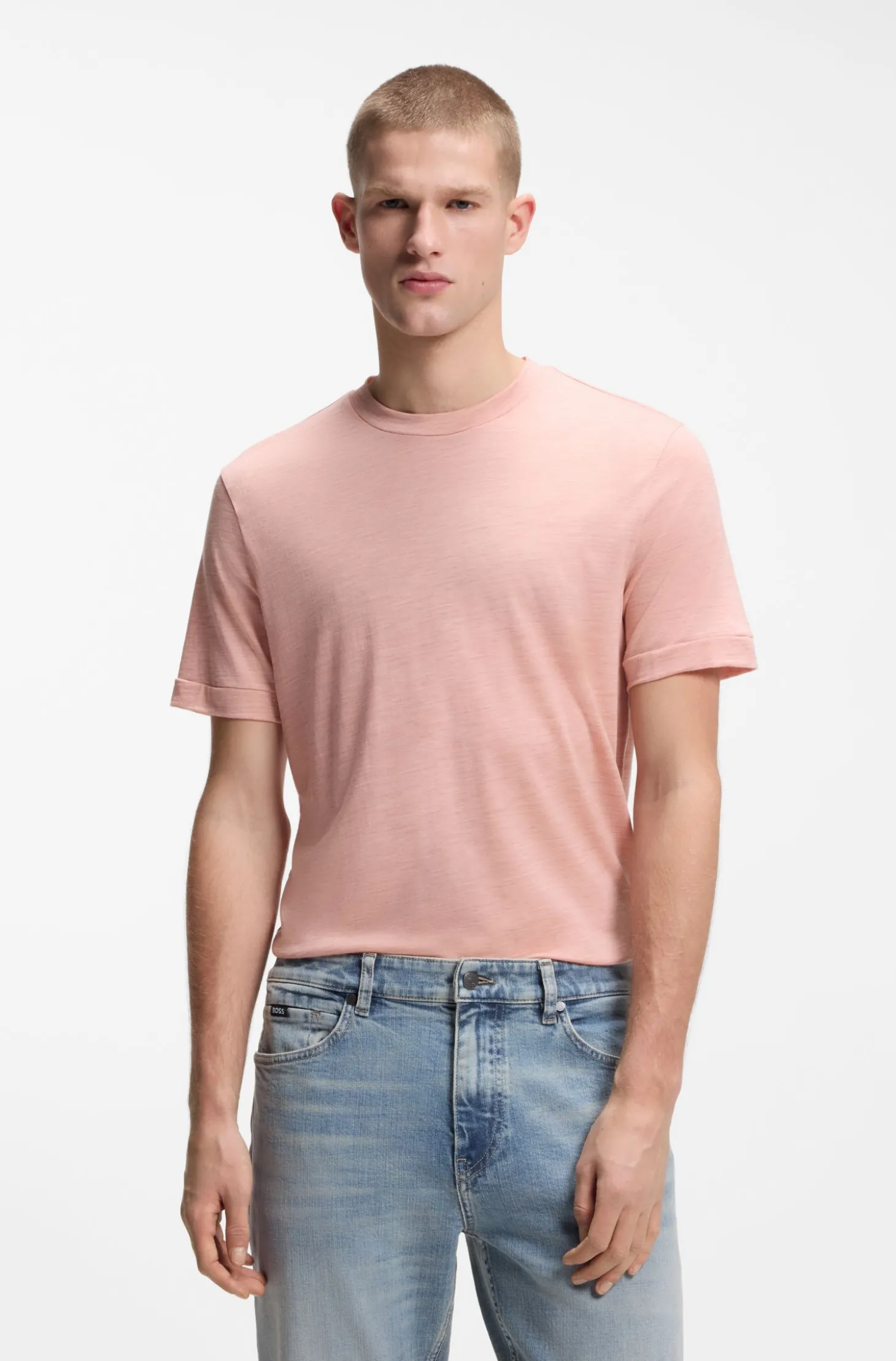 Regular-Fit T-Shirt aus Woll-Mix