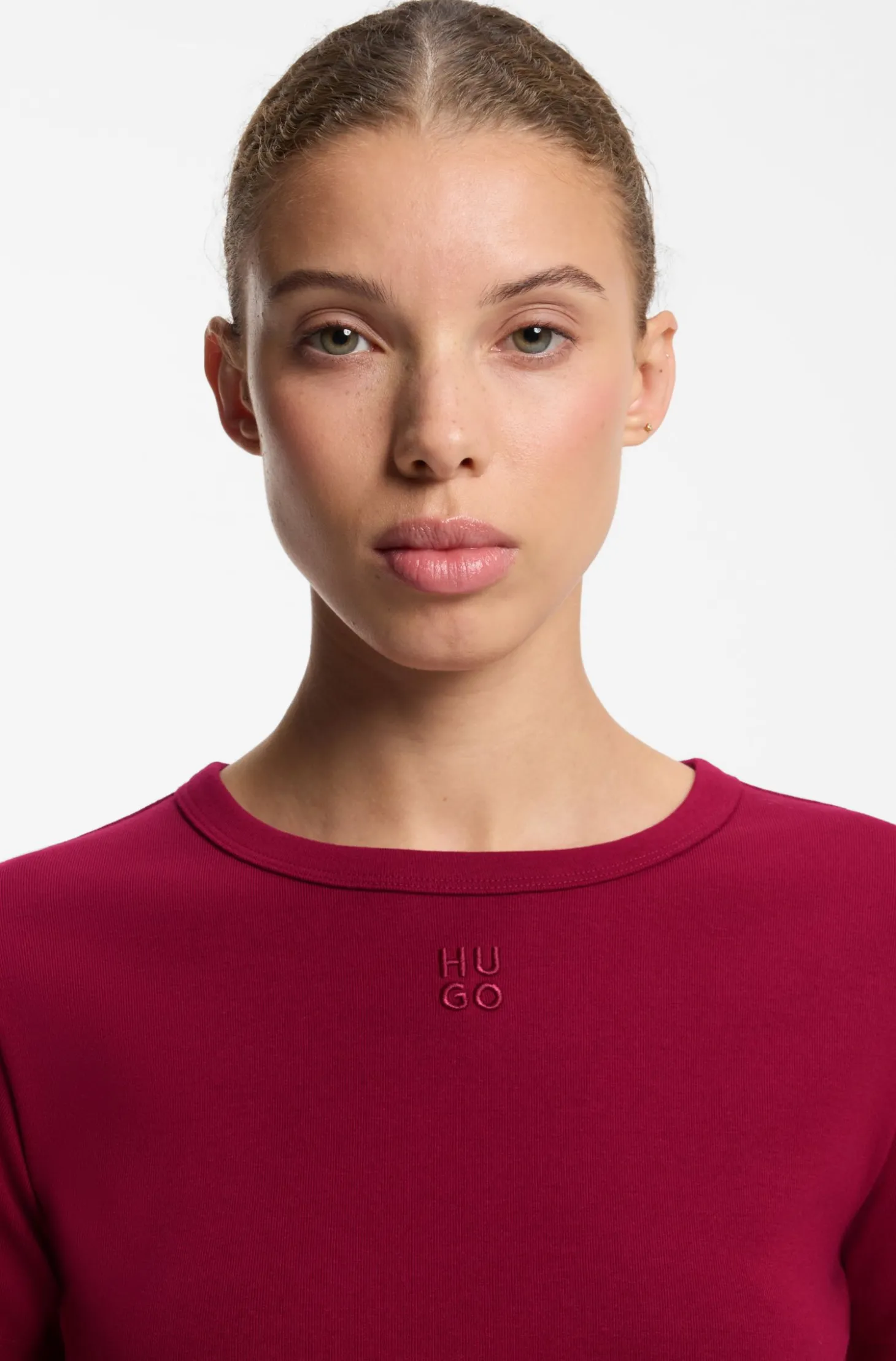 Regular-Fit T-Shirt mit gesticktem Stack-Logo