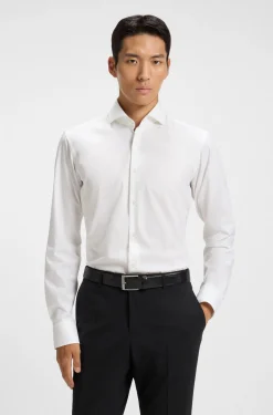 Regular-Fit Twill-Hemd aus Stretch-Baumwolle