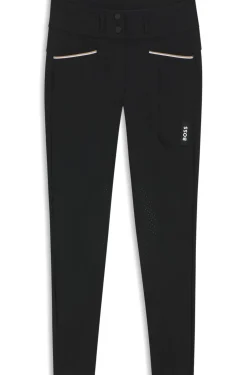 Reithose mit hohem Bund und Kniebesatz
