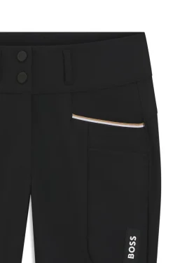 Reithose mit hohem Bund und Kniebesatz