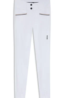 Reithose mit hohem Bund und Kniebesatz