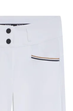 Reithose mit hohem Bund und Kniebesatz