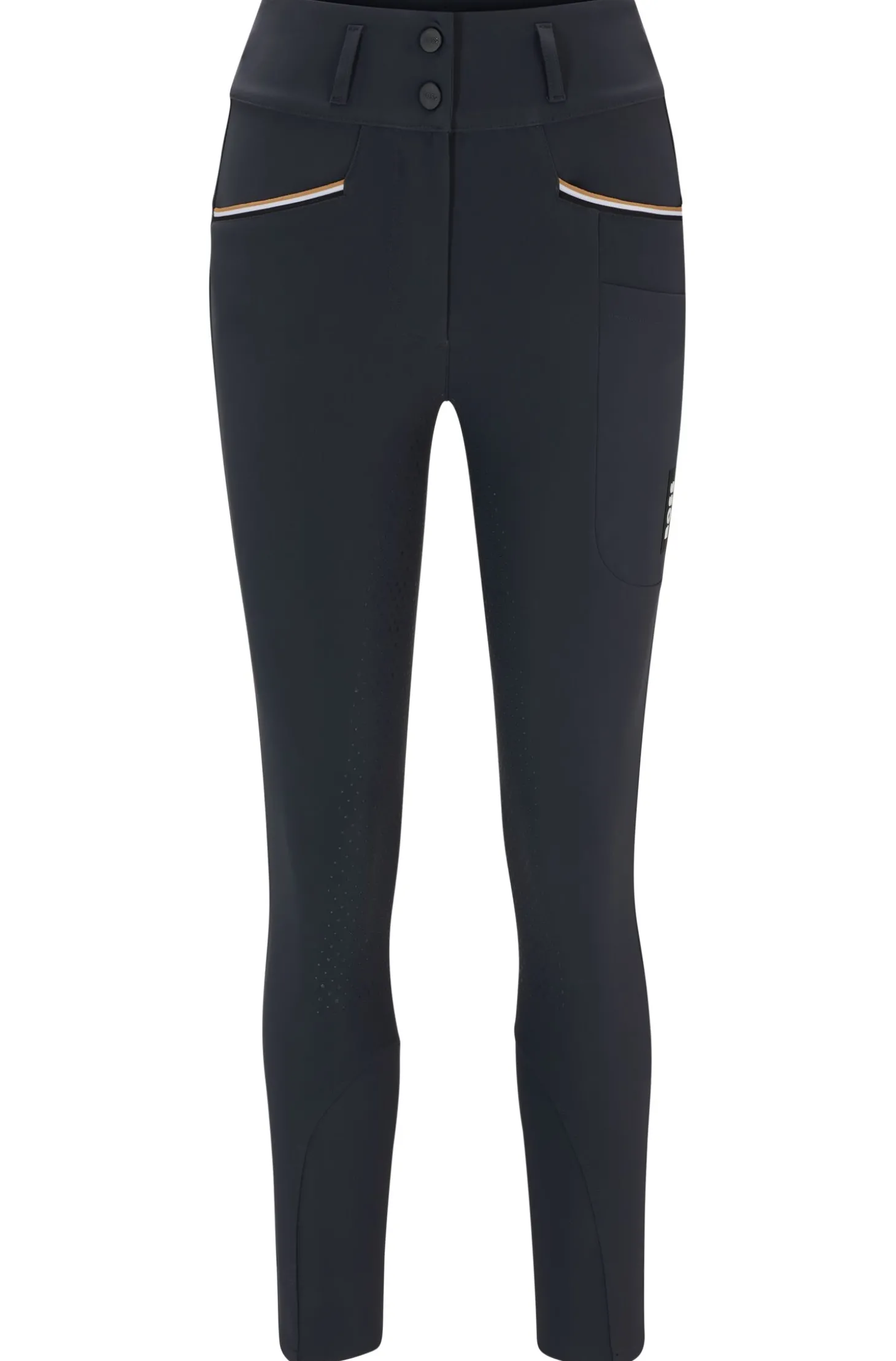Reithose mit hohem Bund und Vollbesatz