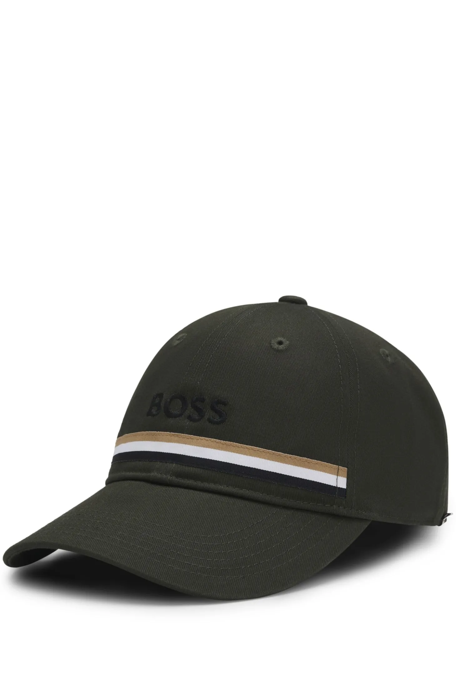 Reitsport-Cap aus Baumwolle mit Logo-Stickerei
