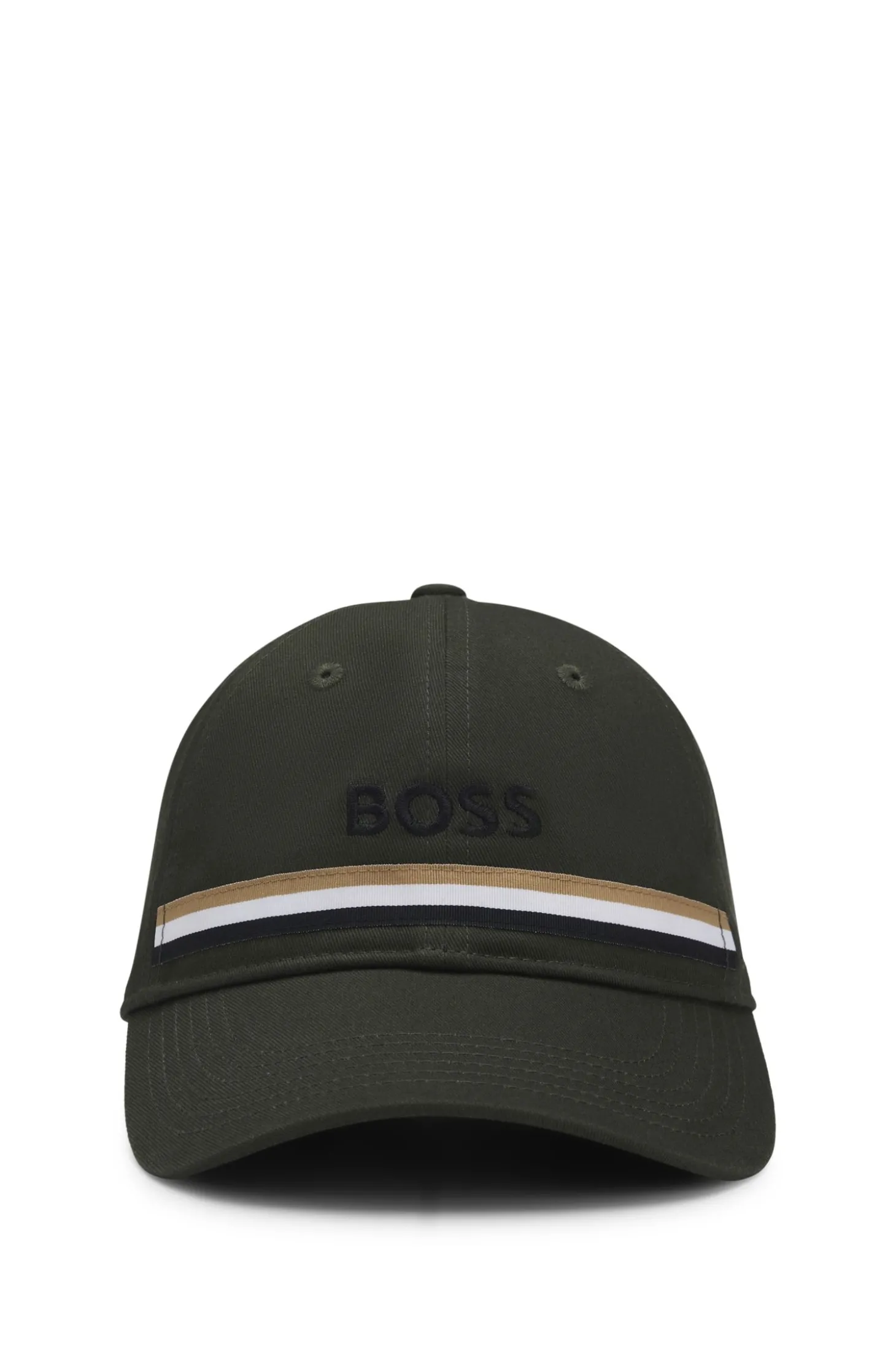 Reitsport-Cap aus Baumwolle mit Logo-Stickerei