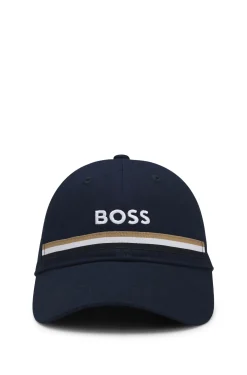 Reitsport-Cap aus Baumwolle mit Logo-Stickerei