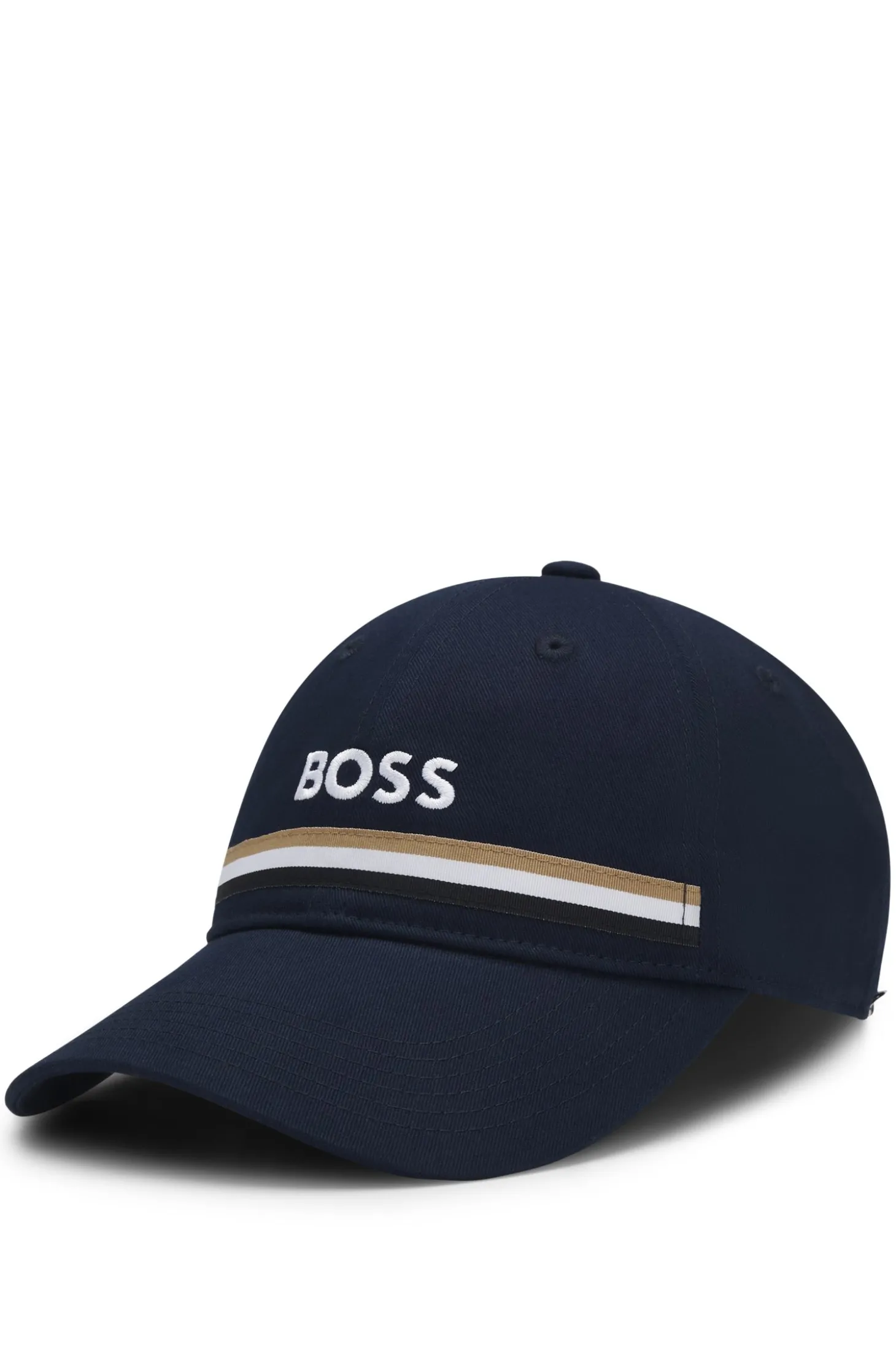 Reitsport-Cap aus Baumwolle mit Logo-Stickerei