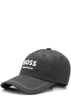 Reitsport-Cap mit fünf Bahnen und Logo-Details