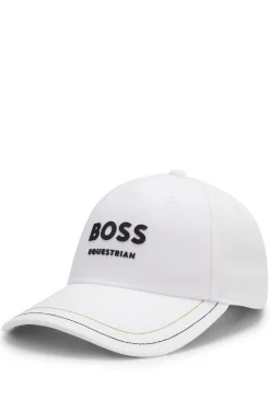 Reitsport-Cap mit fünf Bahnen und Logo-Details