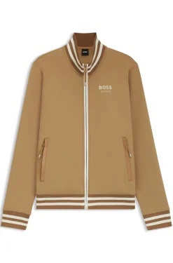 Reitsport-Cardigan mit Reißverschluss und Streifen-Details